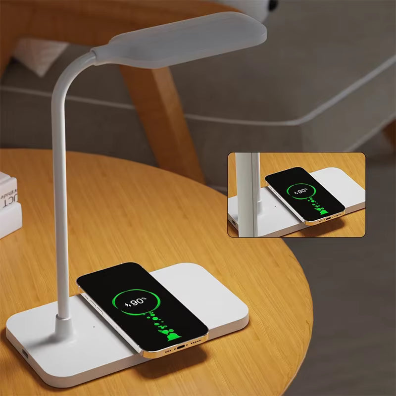 Dimmable LED Desk Lamp with Wireless Charger