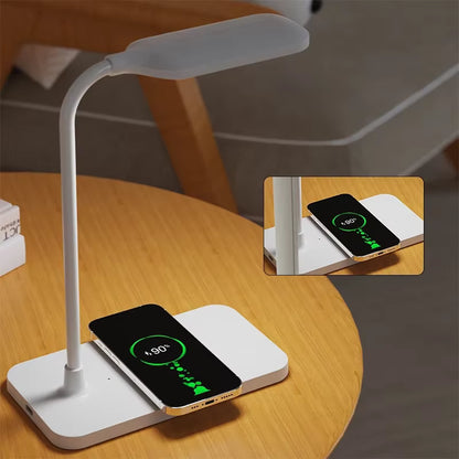 Dimmable LED Desk Lamp with Wireless Charger