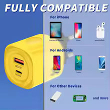 35W Dual-Port USB-C Wall Charger Adapter