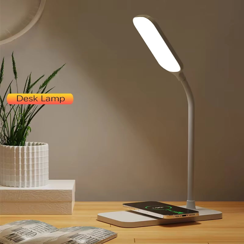 Dimmable LED Desk Lamp with Wireless Charger