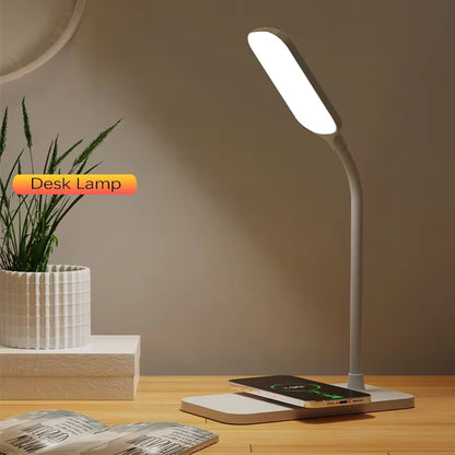 Dimmable LED Desk Lamp with Wireless Charger