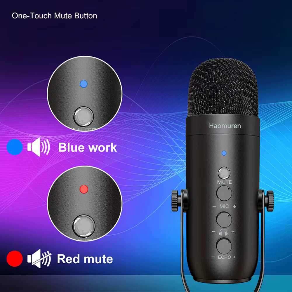 USB Condenser Microphone for Streaming & Gaming