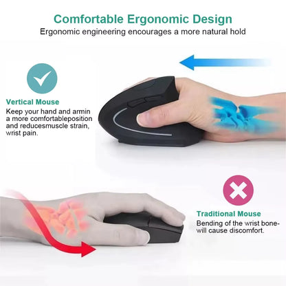 Ergonomic Wireless Silent Optical Mouse