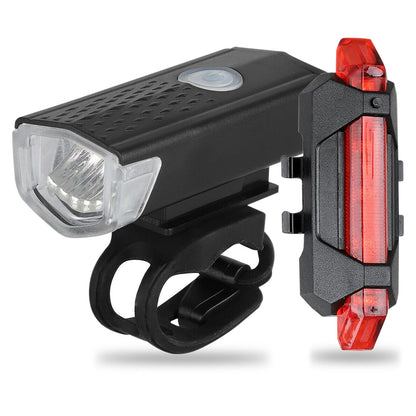 USB Rechargeable LED Bike Light – 400 Lumen Front & Rear Cycling Headlight