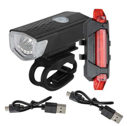USB Rechargeable LED Bike Light – 400 Lumen Front & Rear Cycling Headlight