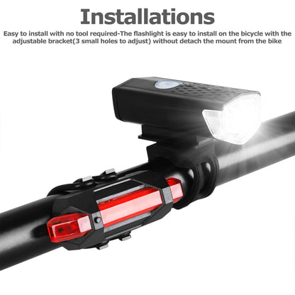 USB Rechargeable LED Bike Light – 400 Lumen Front & Rear Cycling Headlight