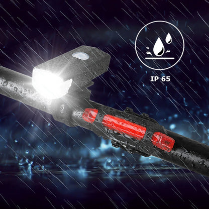 USB Rechargeable LED Bike Light – 400 Lumen Front & Rear Cycling Headlight